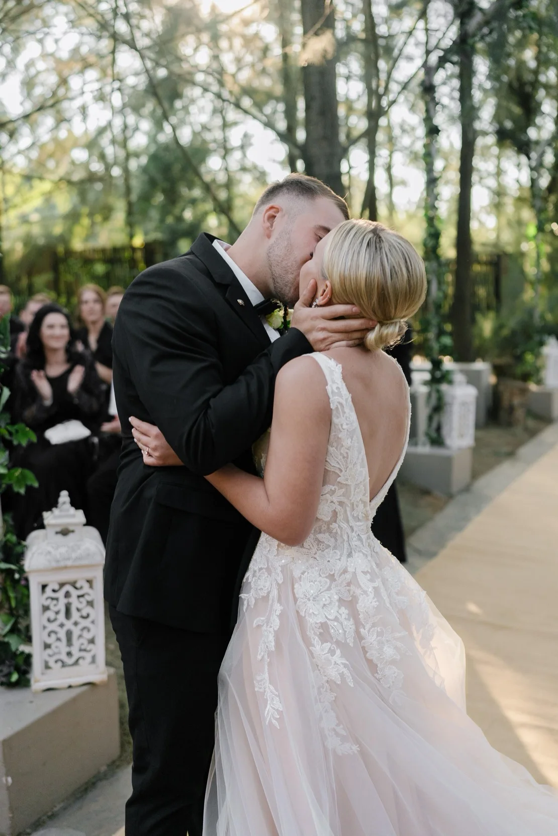 Newlyweds share their first kiss at the altar, Pretoria wedding